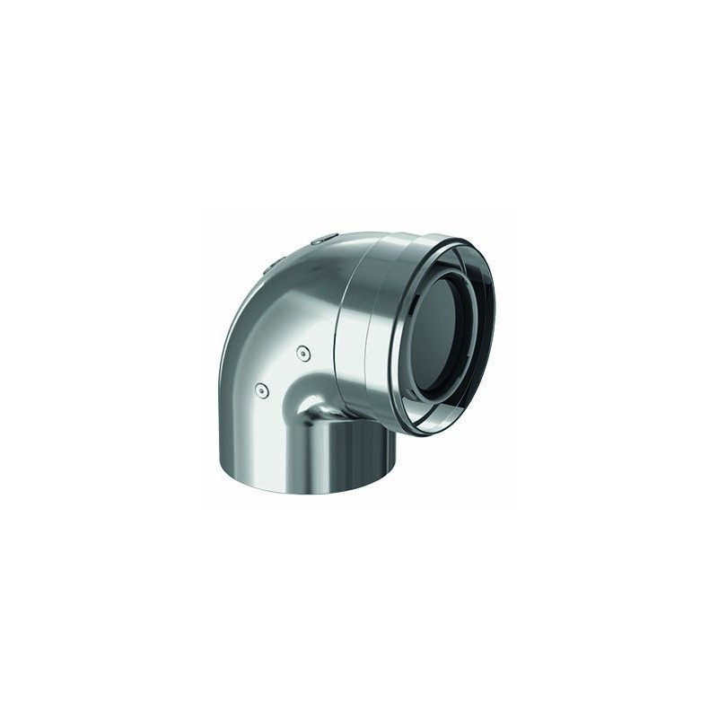 CODOCOAXIAL EXT. Ø80/125 A 90º PP/INOX FIG