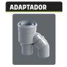 ADAPTADOR BIFLUJO Ø80/80 A Ø80/125 COAXIAL EN PP FIG