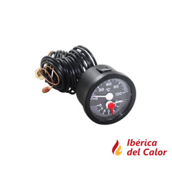 TERMOHIDROMETRO NEGRO D52 0-120ÂºC 0-6bar 2000mm. / 1500 PVC 1/4"GAS