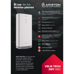 TERMO ELECTRICO VELIS TECH DRY WIFI 80L. MULTIPOSICION