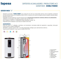ACUMULADOR LAPESA GEISER INOX GX6D600